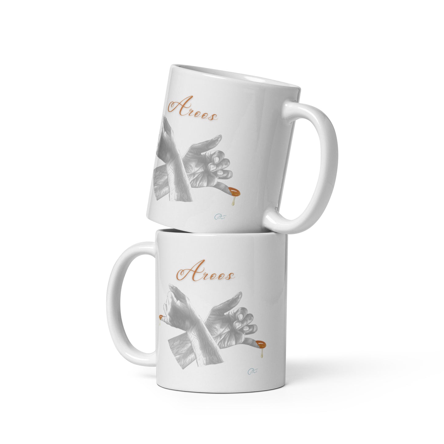 Aroos, White glossy mug
