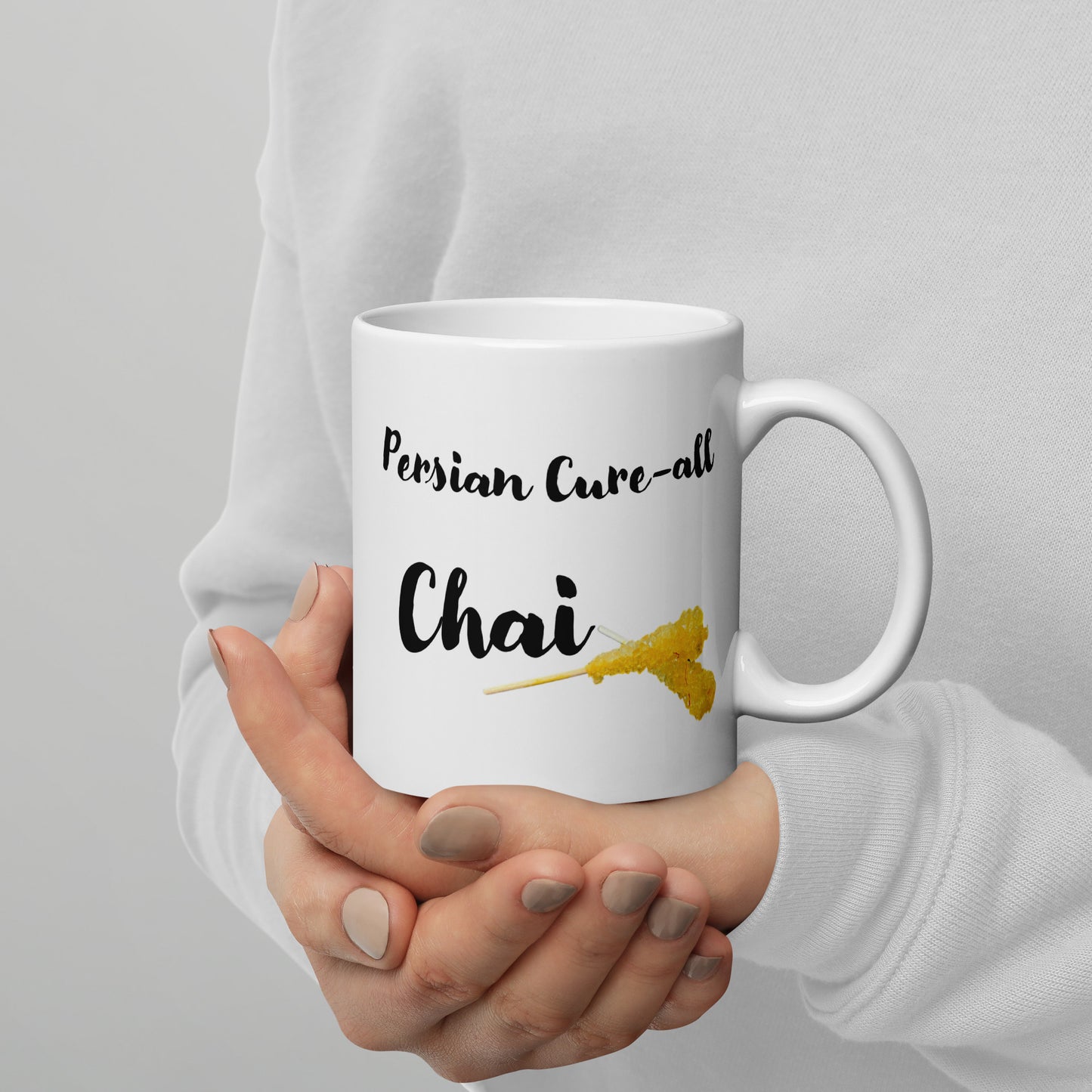 Persian Cure-all, Chai Nabat - White glossy mug