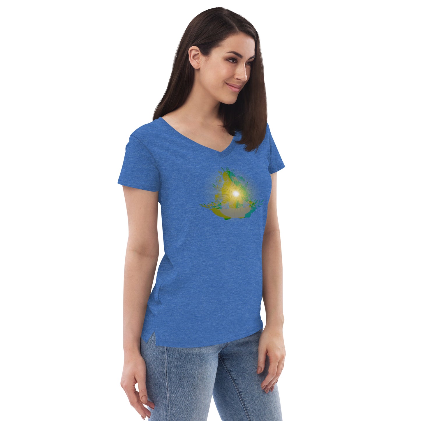 Peace and Harmony - Women’s recycled v-neck t-shirt