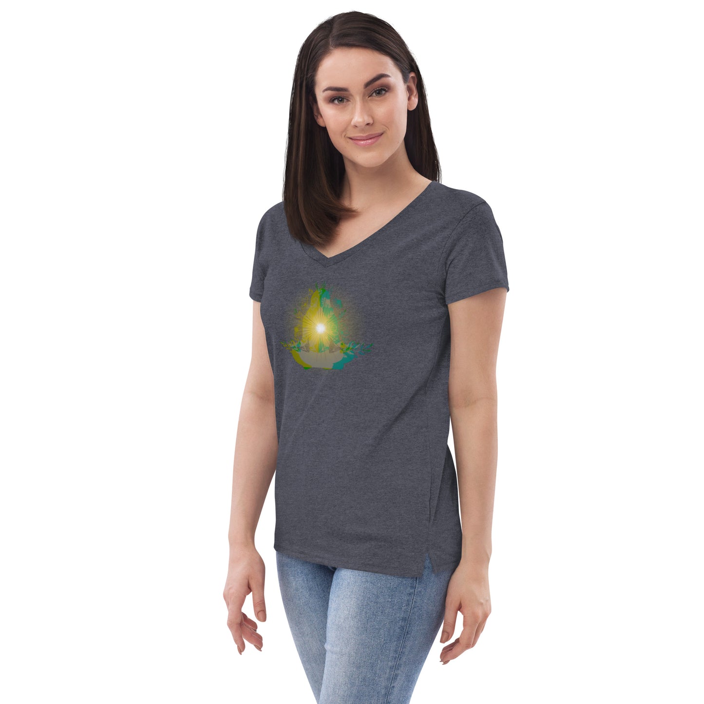 Peace and Harmony - Women’s recycled v-neck t-shirt
