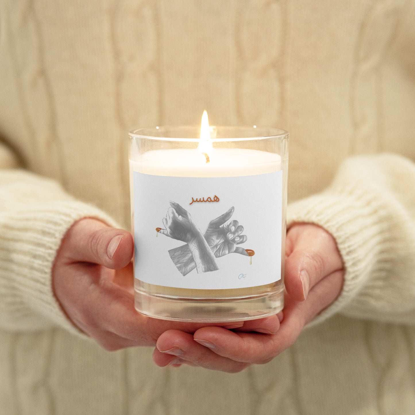 Hamsar - Glass jar soy wax candle