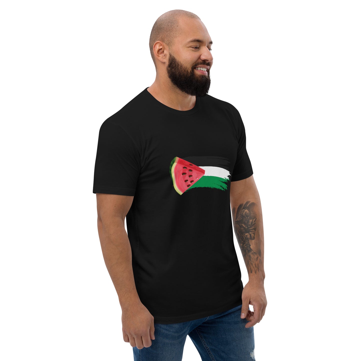 Freedom and Peace for Palestine - Short Sleeve Muscle T-shirt