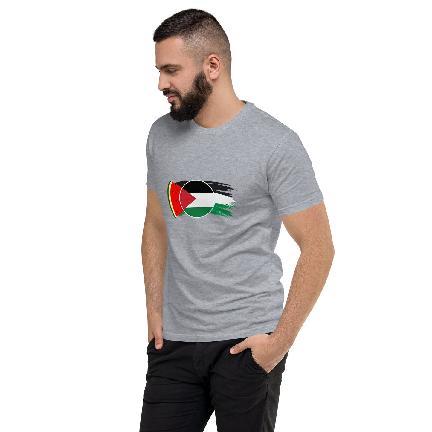 Freedom and Peace for Palestine - Short Sleeve Muscle T-shirt