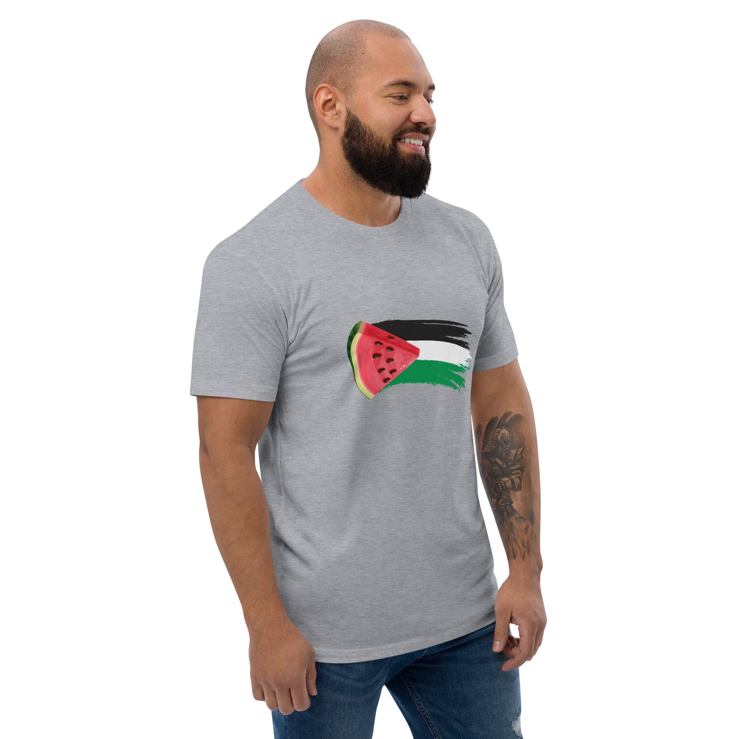Freedom and Peace for Palestine - Short Sleeve Muscle T-shirt