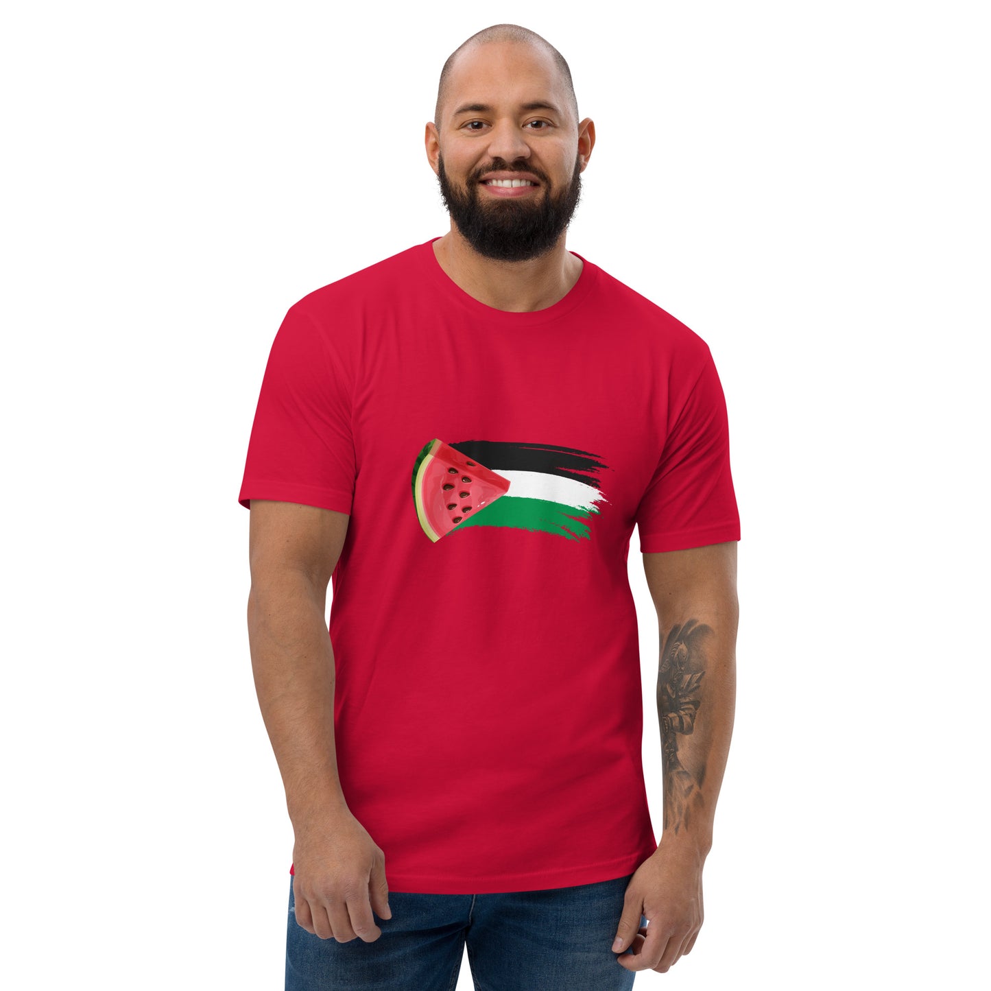 Freedom and Peace for Palestine - Short Sleeve Muscle T-shirt