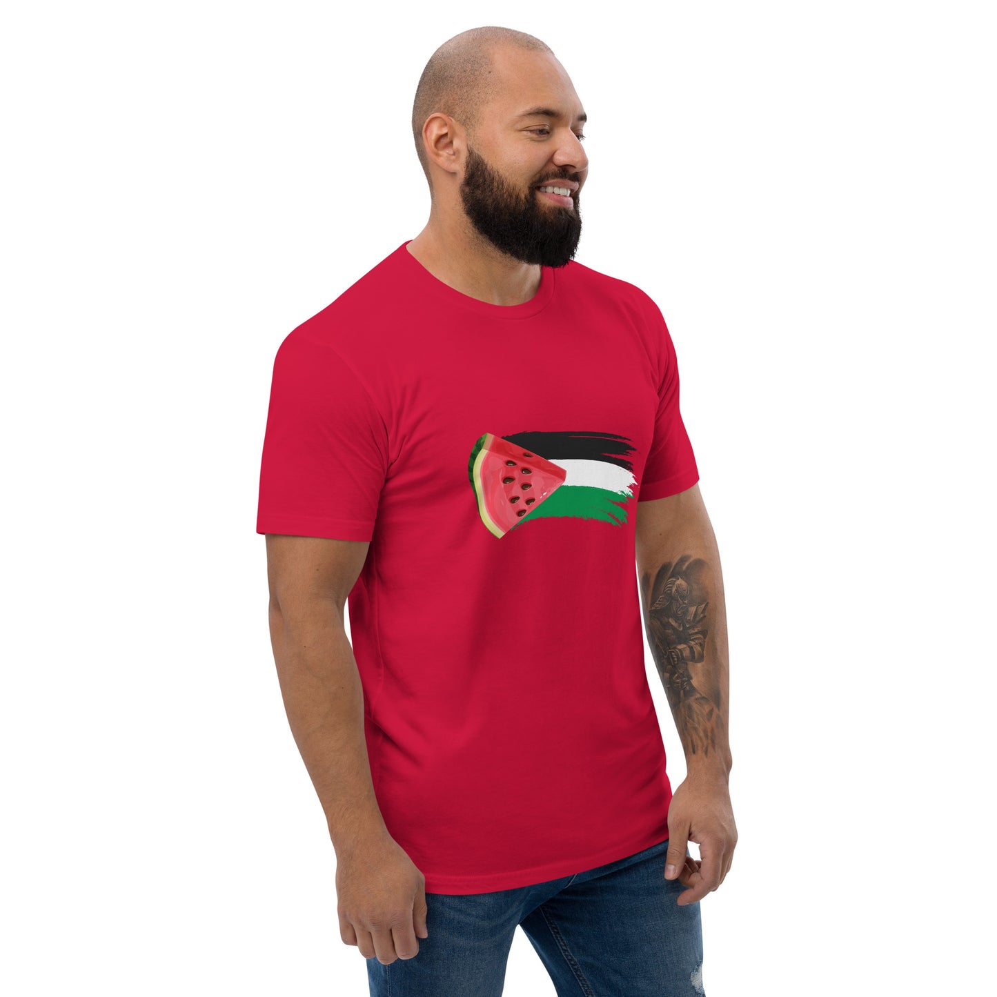 Freedom and Peace for Palestine - Short Sleeve Muscle T-shirt