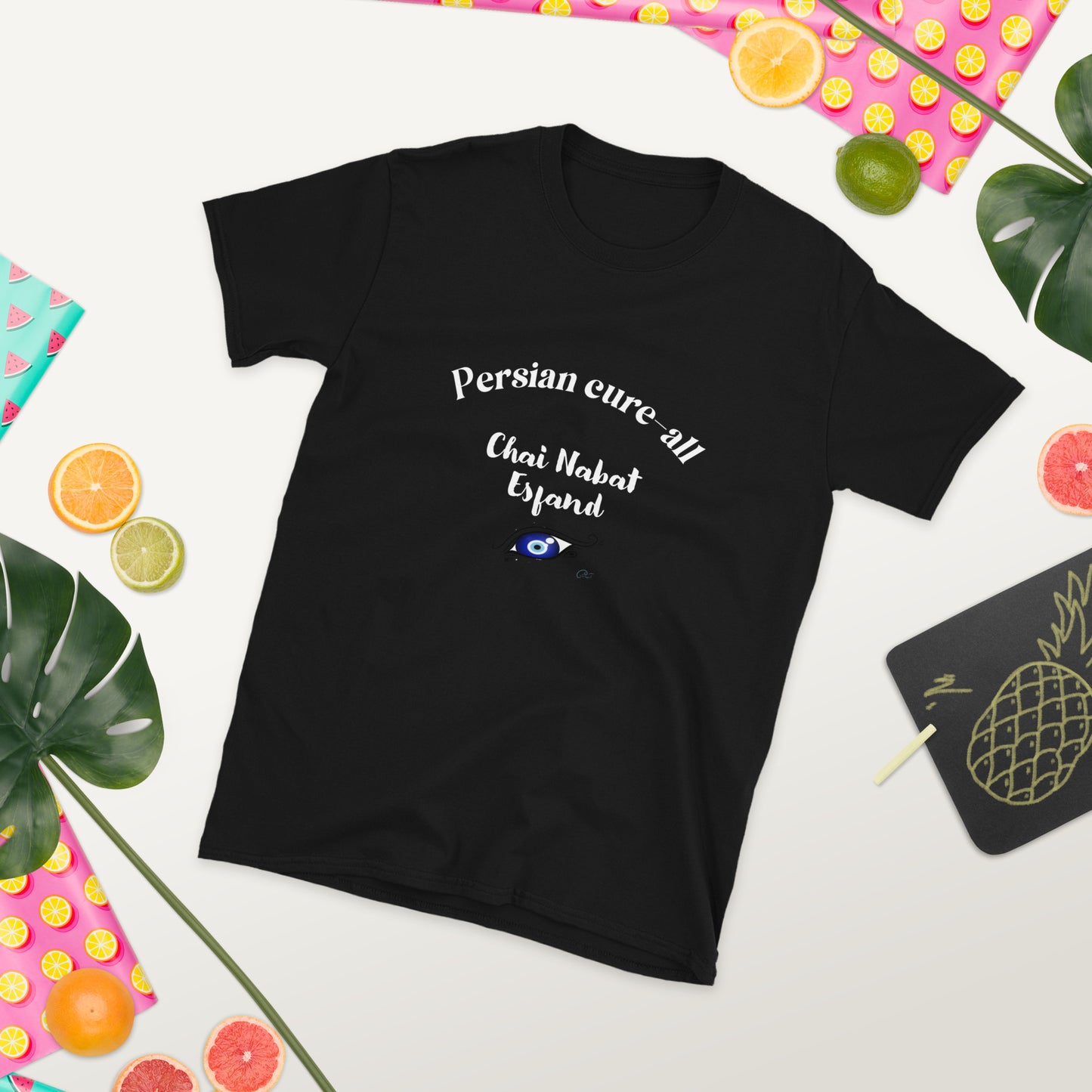 Persian Cure-all, Chai Nabat, Esfand, Evil Eye - Short-Sleeve Unisex T-Shirt