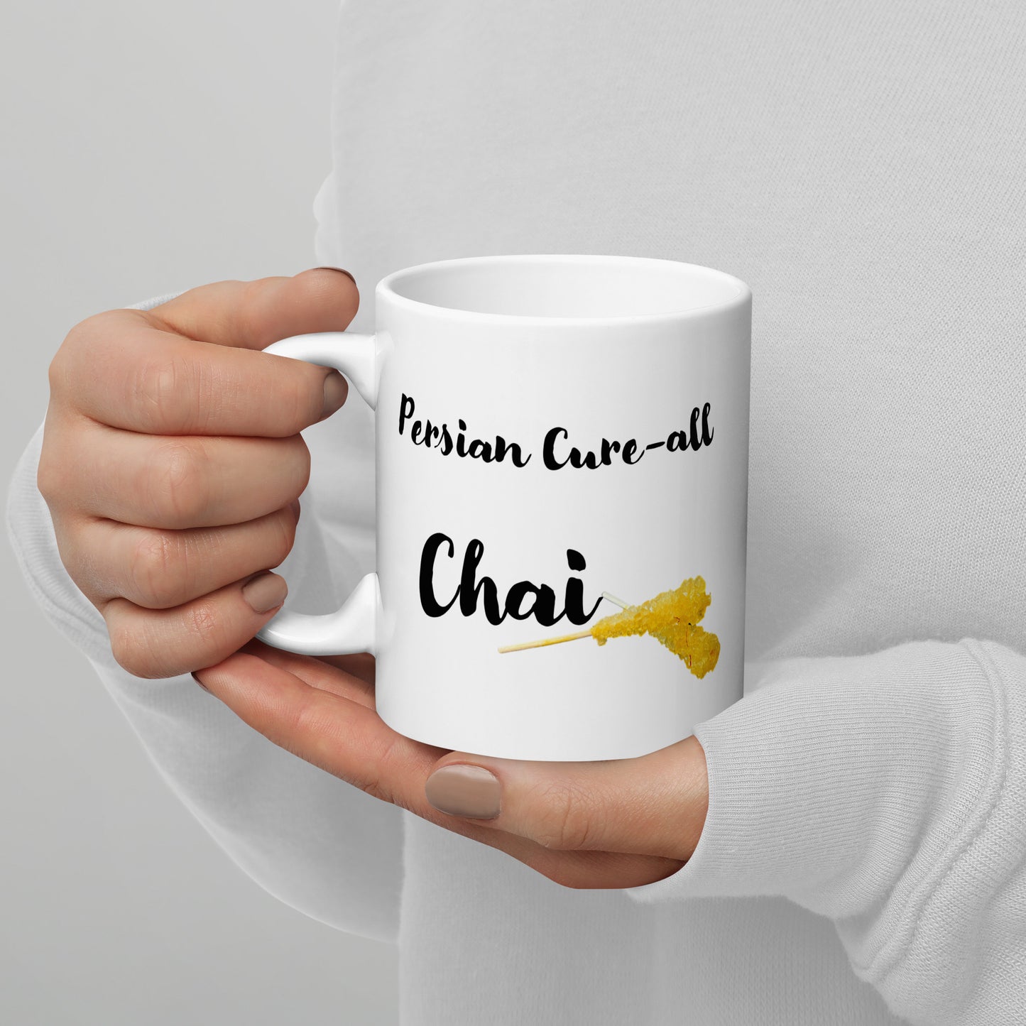 Persian Cure-all, Chai Nabat - White glossy mug