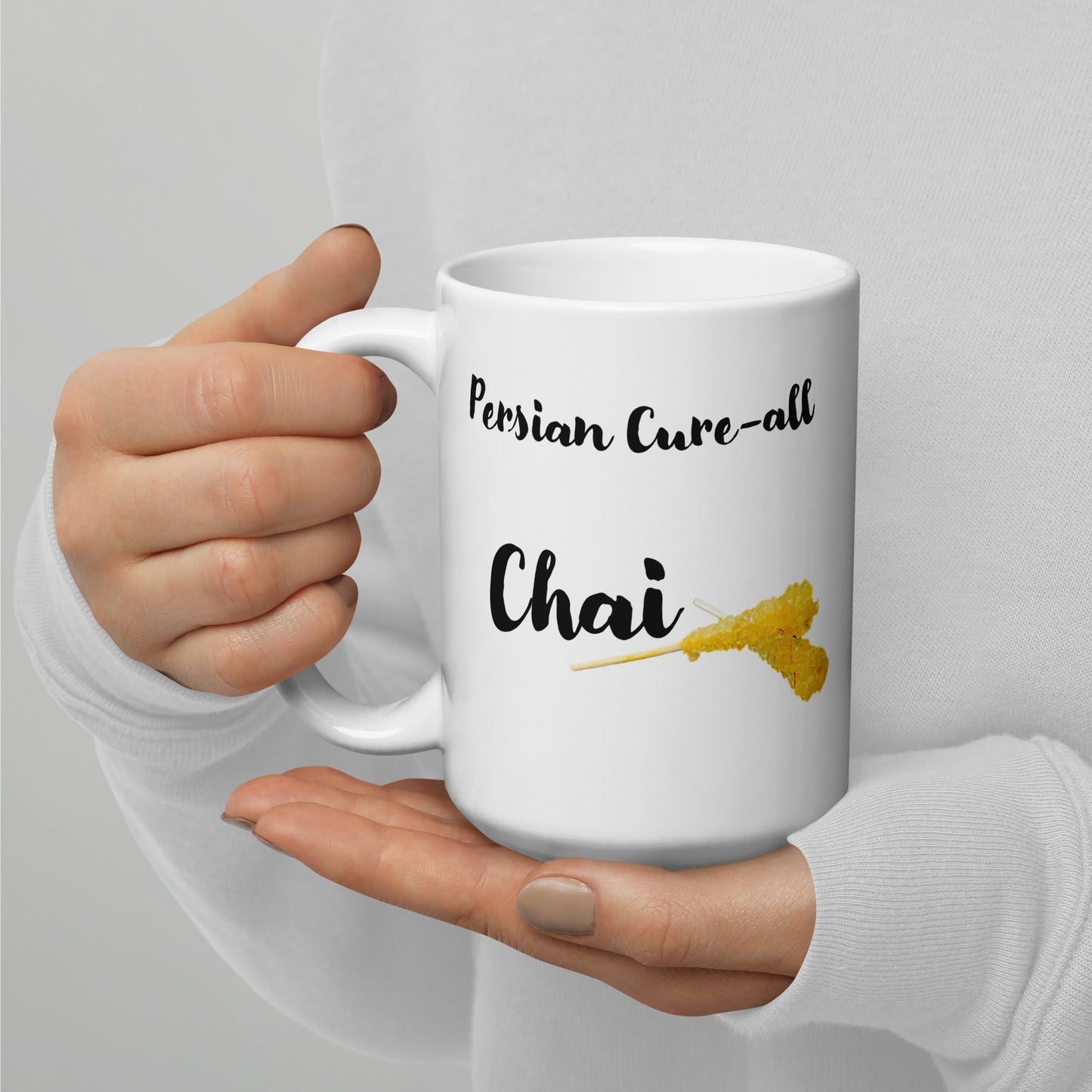 Persian Cure-all, Chai Nabat - White glossy mug
