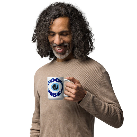 Good Vibes Only, Evil Eye, White glossy mug