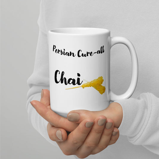 Persian Cure-all, Chai Nabat - White glossy mug