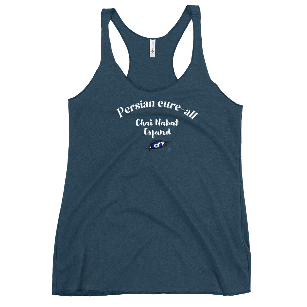 Persian Cure-all, Chai Nabat, Esfand, Evil Eye - Women's Racerback Tank