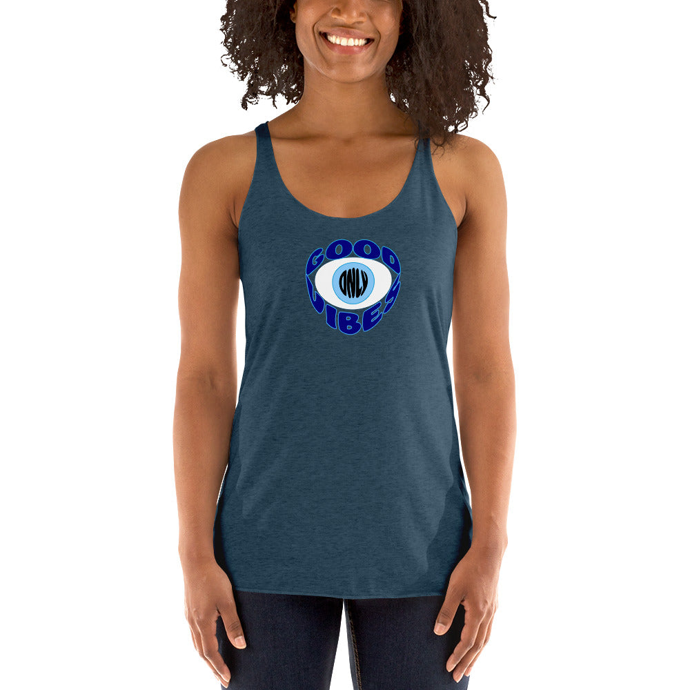 Good Vibes Only, Evil Eye - Women's Racerback Tank