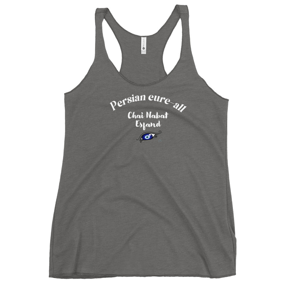 Persian Cure-all, Chai Nabat, Esfand, Evil Eye - Women's Racerback Tank