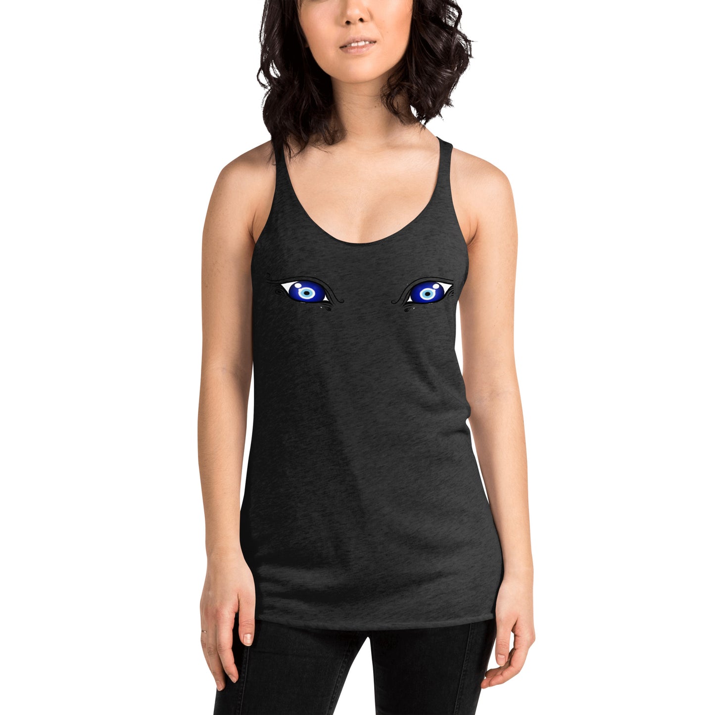 My (Evil) Eyes are up here - Women's Racerback Tank