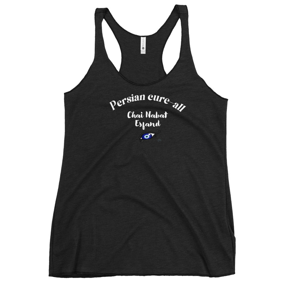 Persian Cure-all, Chai Nabat, Esfand, Evil Eye - Women's Racerback Tank