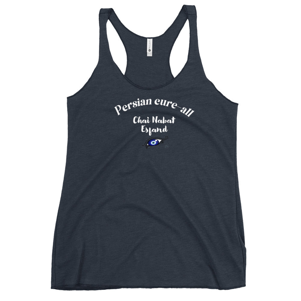 Persian Cure-all, Chai Nabat, Esfand, Evil Eye - Women's Racerback Tank