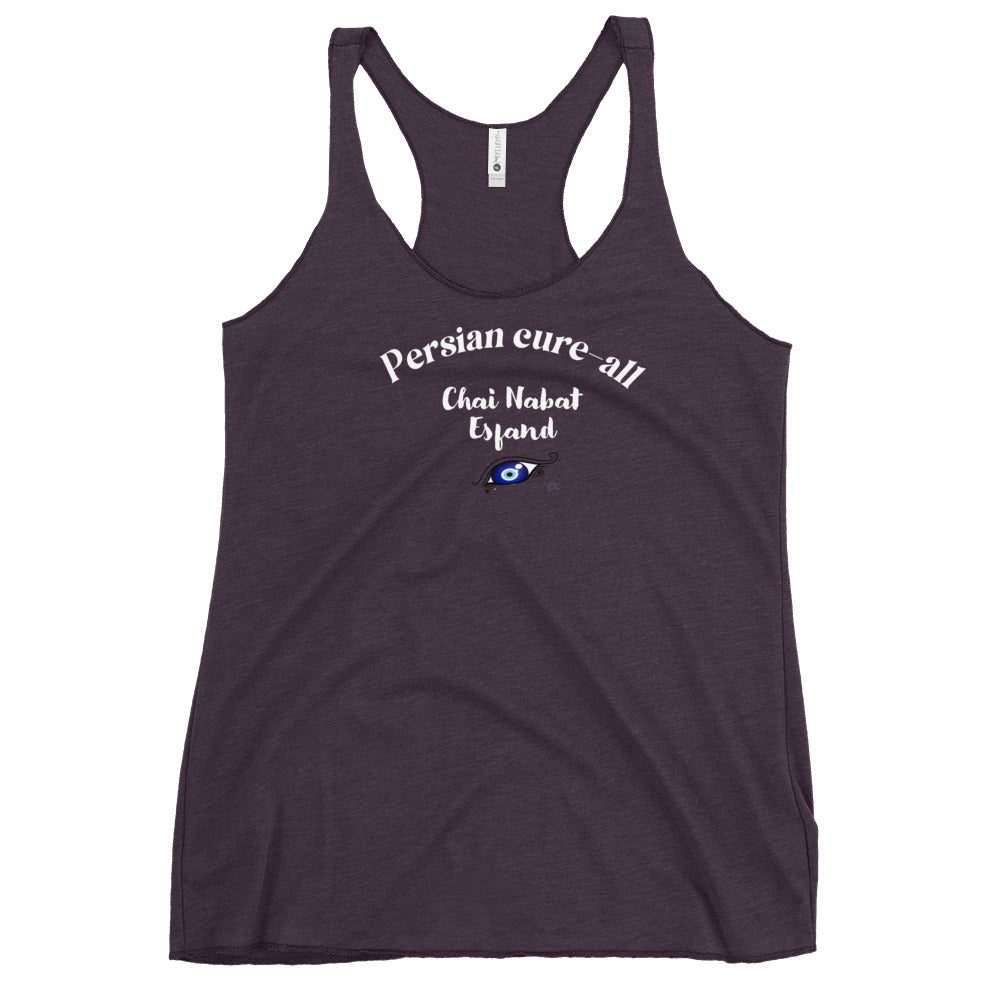 Persian Cure-all, Chai Nabat, Esfand, Evil Eye - Women's Racerback Tank