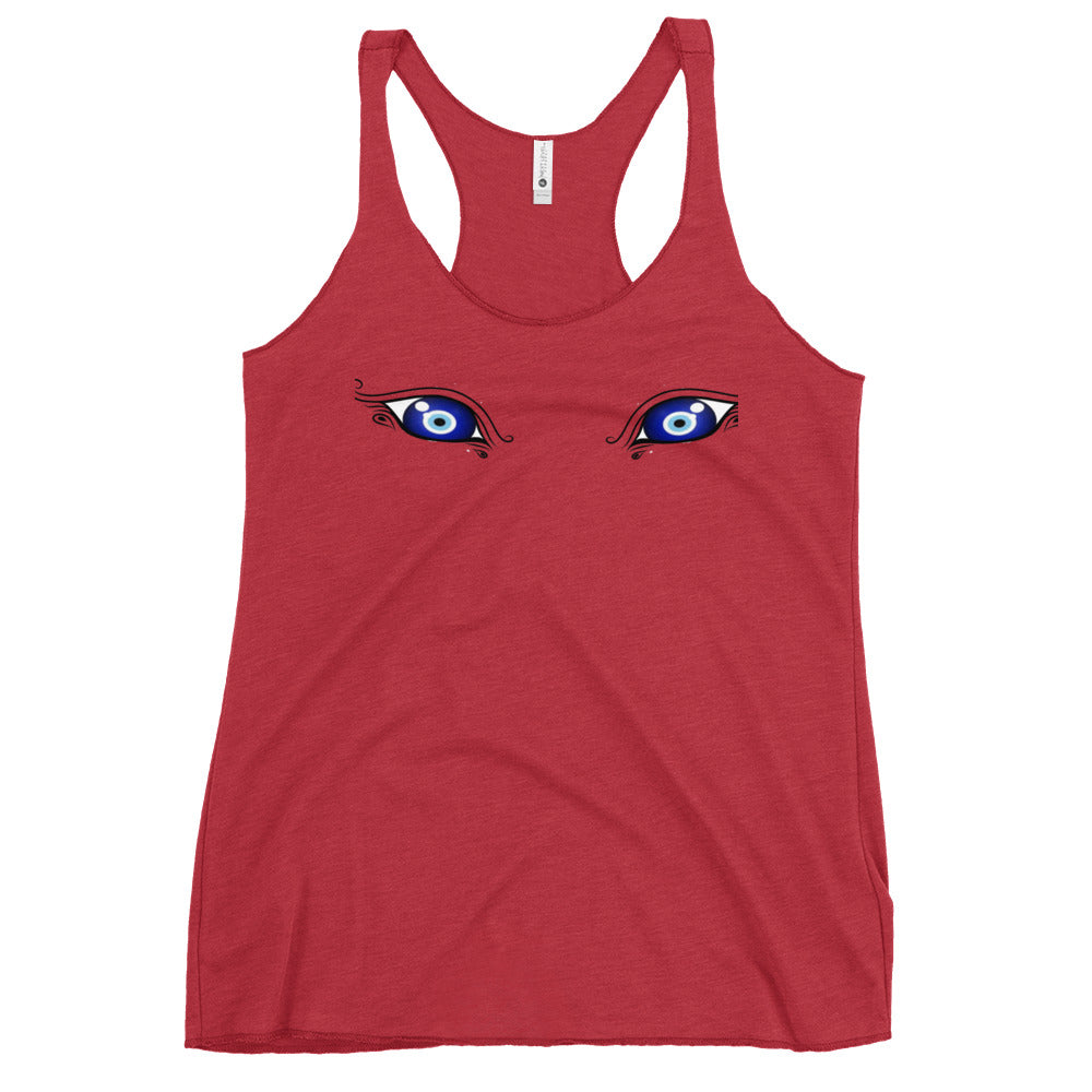 My (Evil) Eyes are up here - Women's Racerback Tank