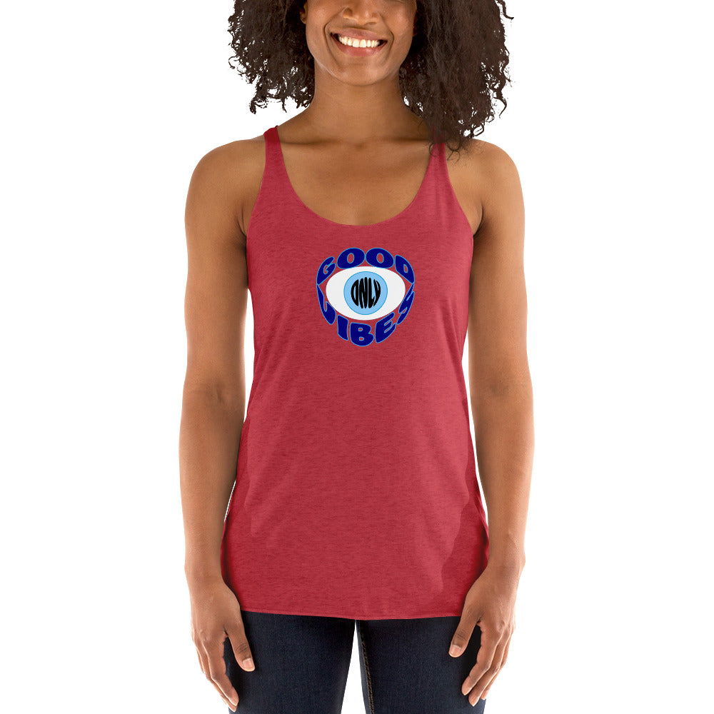 Good Vibes Only, Evil Eye - Women's Racerback Tank