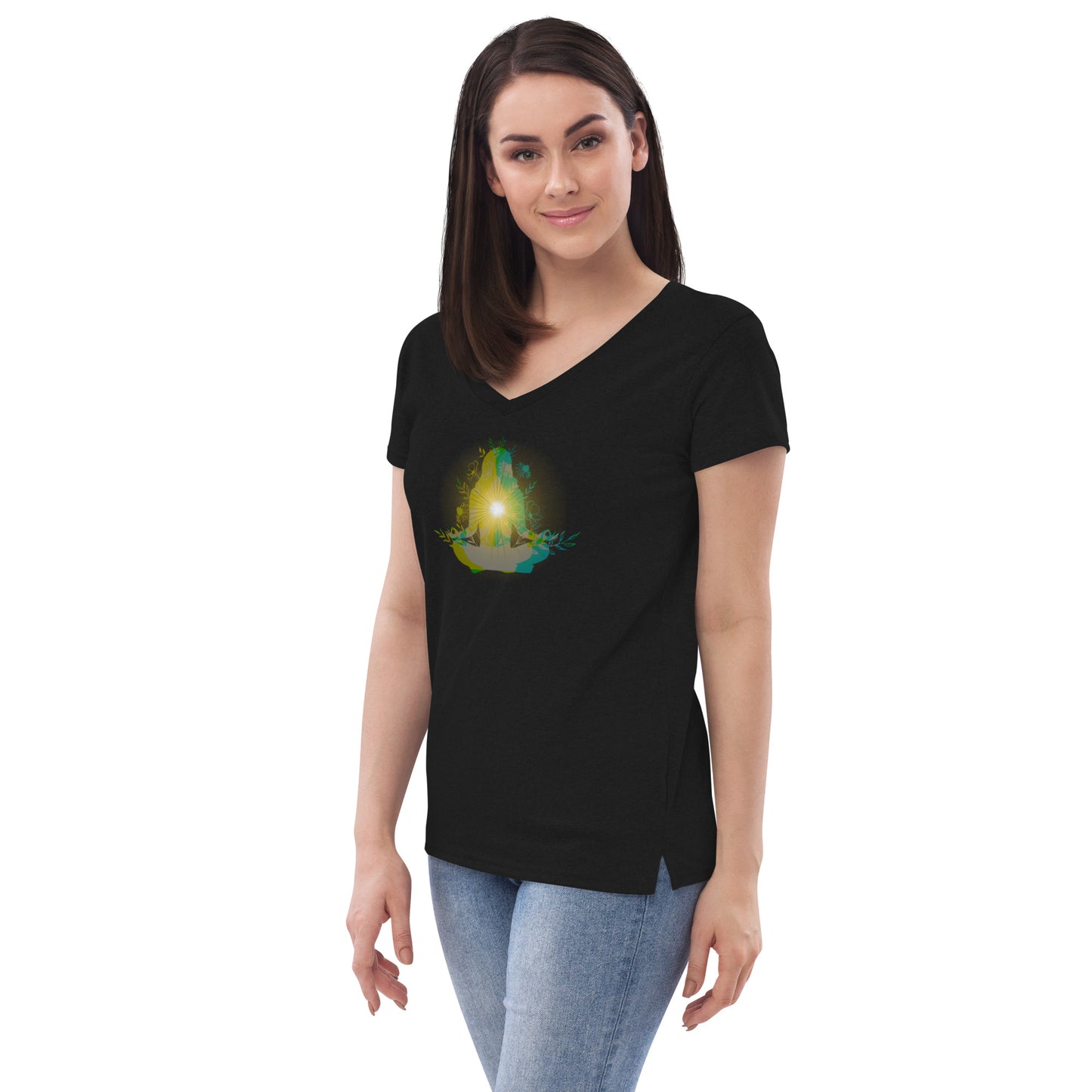 Peace and Harmony - Women’s recycled v-neck t-shirt