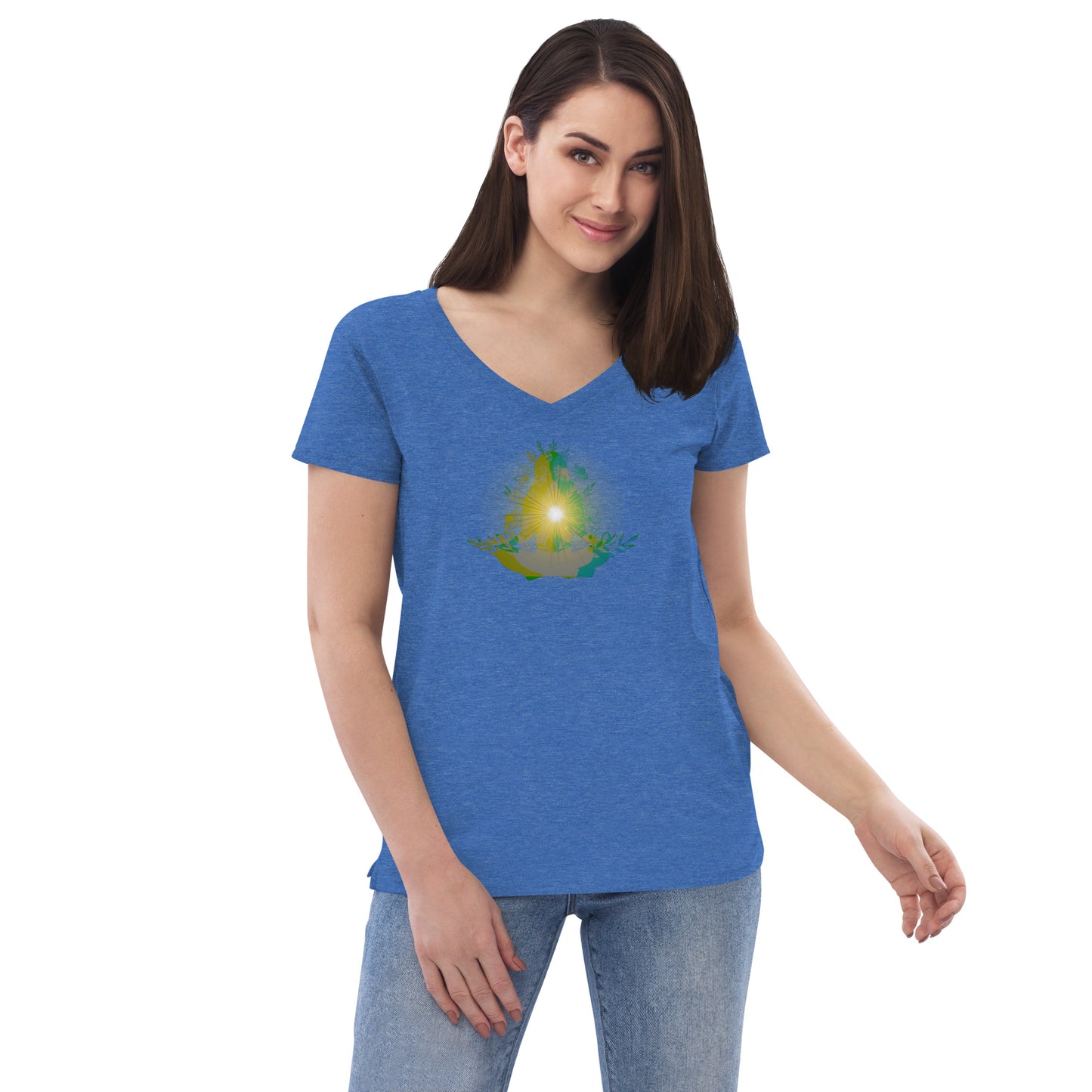 Peace and Harmony - Women’s recycled v-neck t-shirt