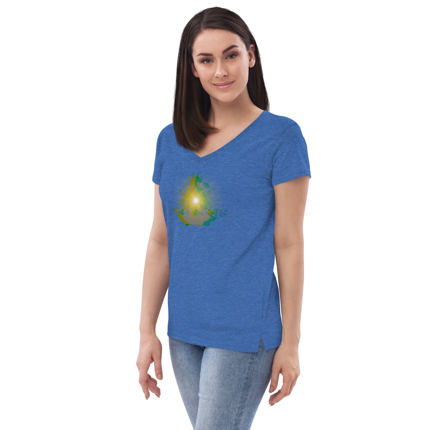 Peace and Harmony - Women’s recycled v-neck t-shirt