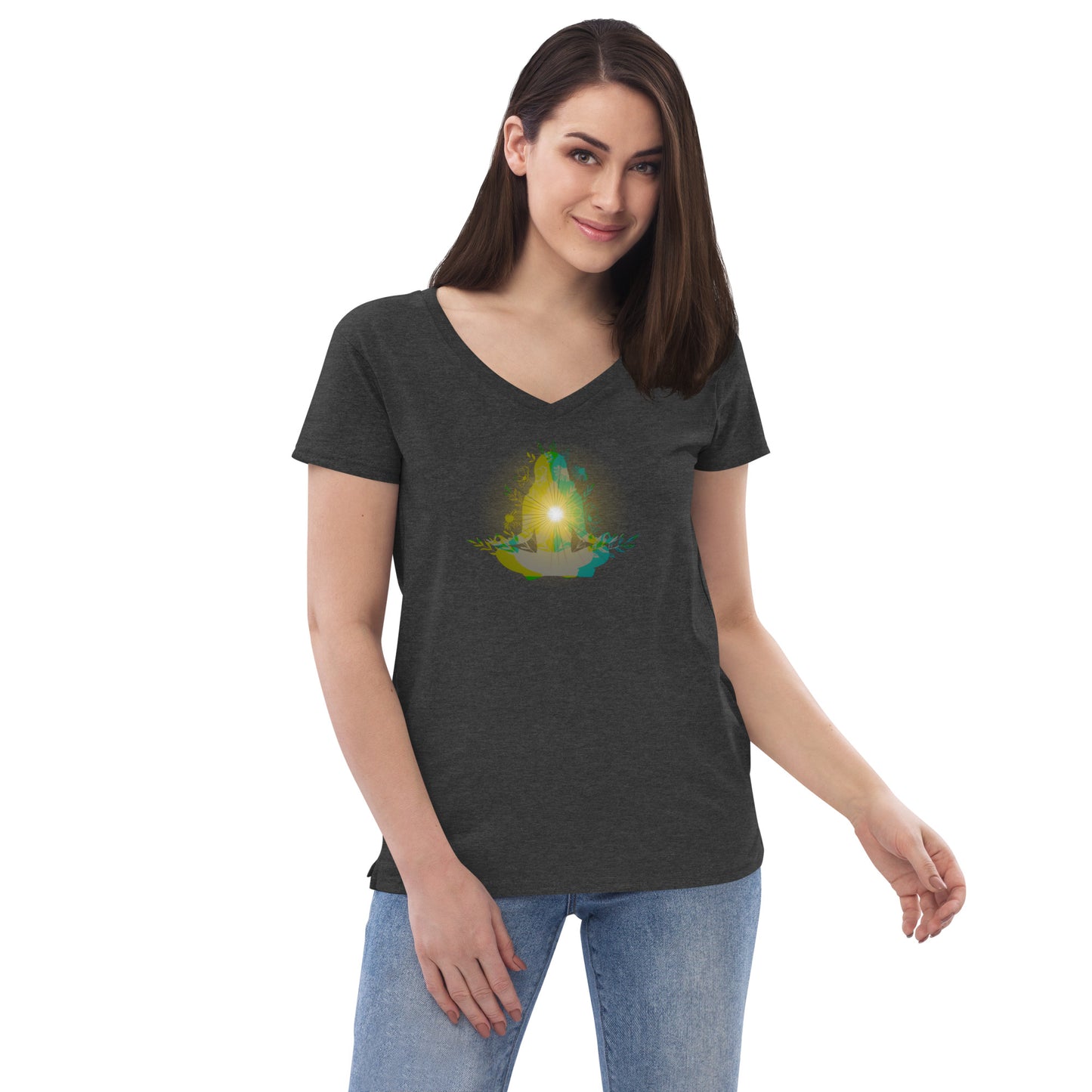 Peace and Harmony - Women’s recycled v-neck t-shirt