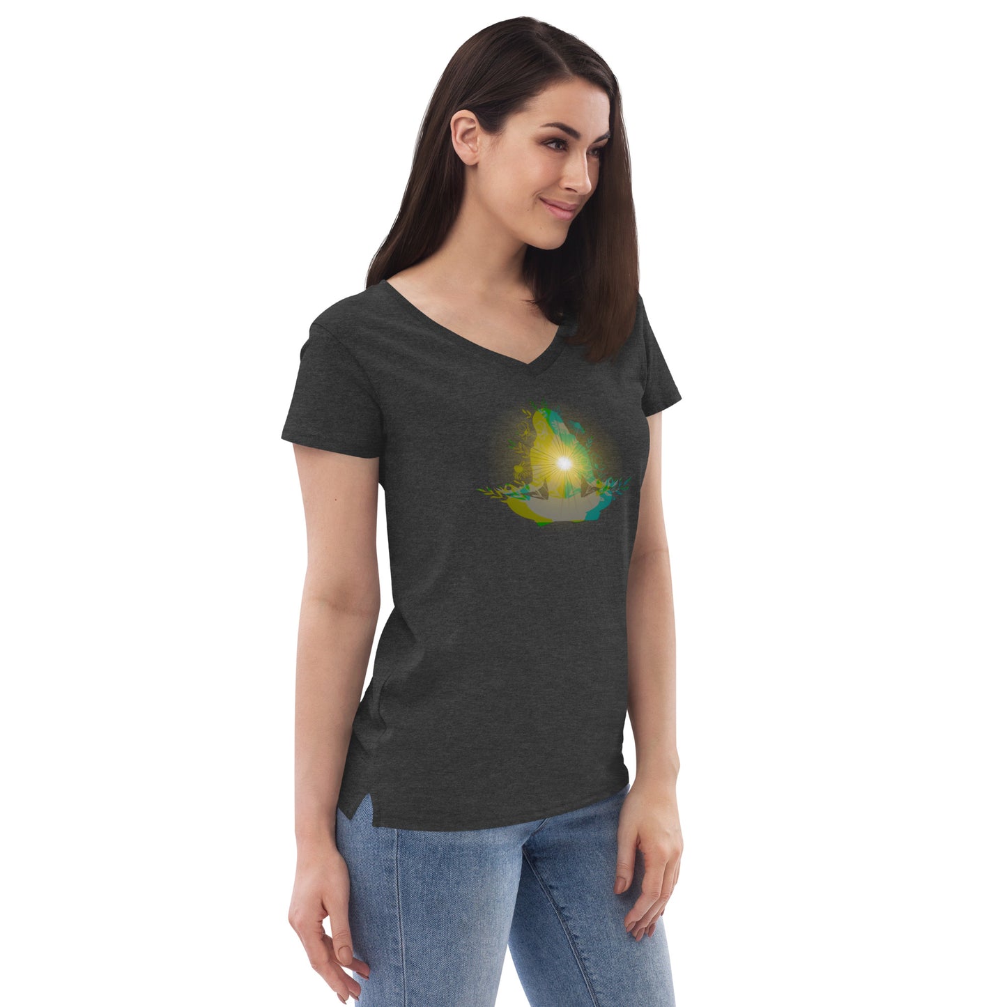 Peace and Harmony - Women’s recycled v-neck t-shirt