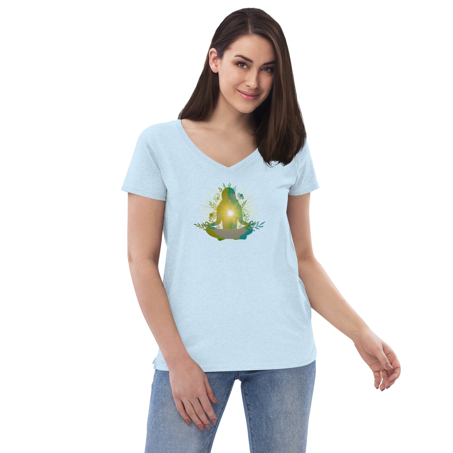 Peace and Harmony - Women’s recycled v-neck t-shirt