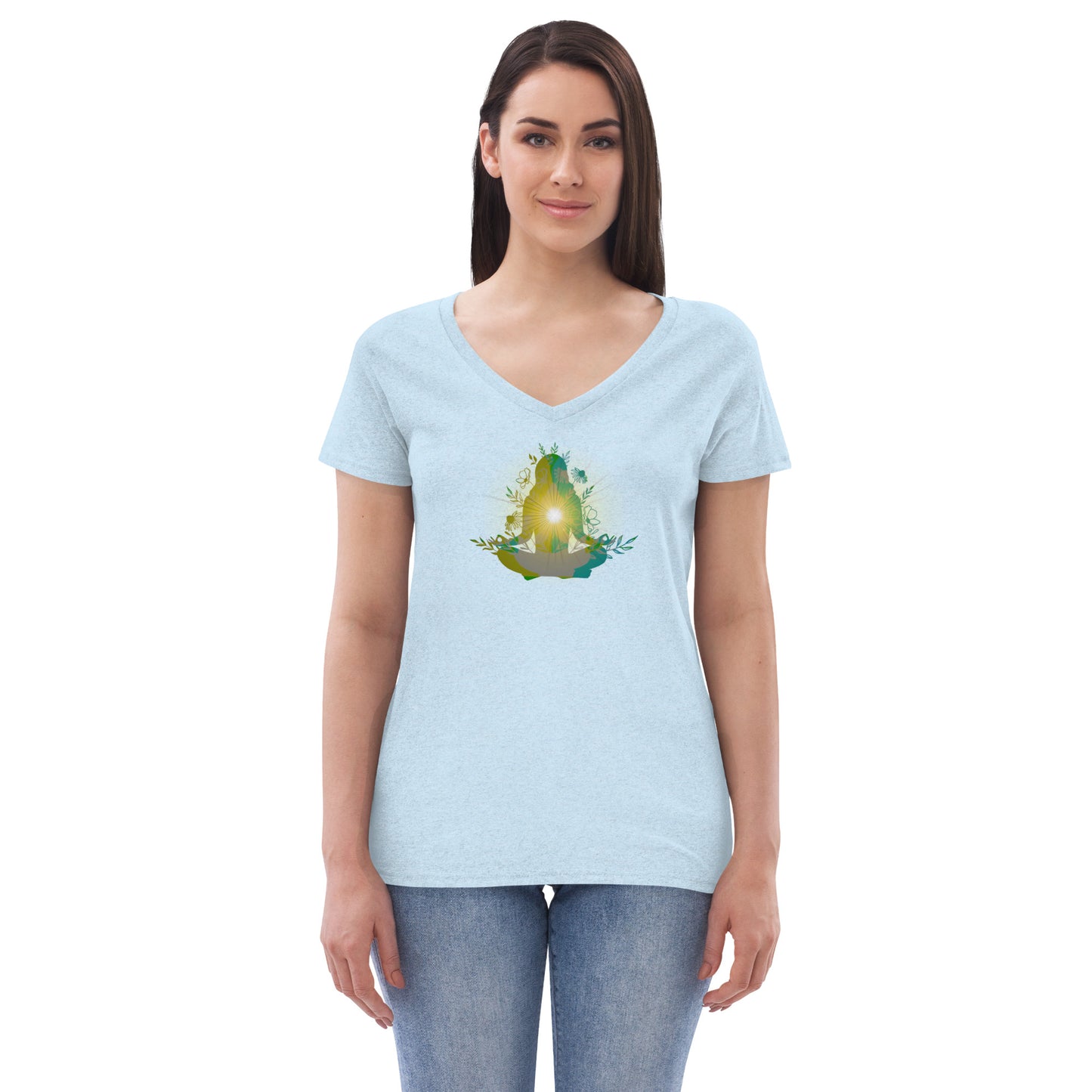 Peace and Harmony - Women’s recycled v-neck t-shirt