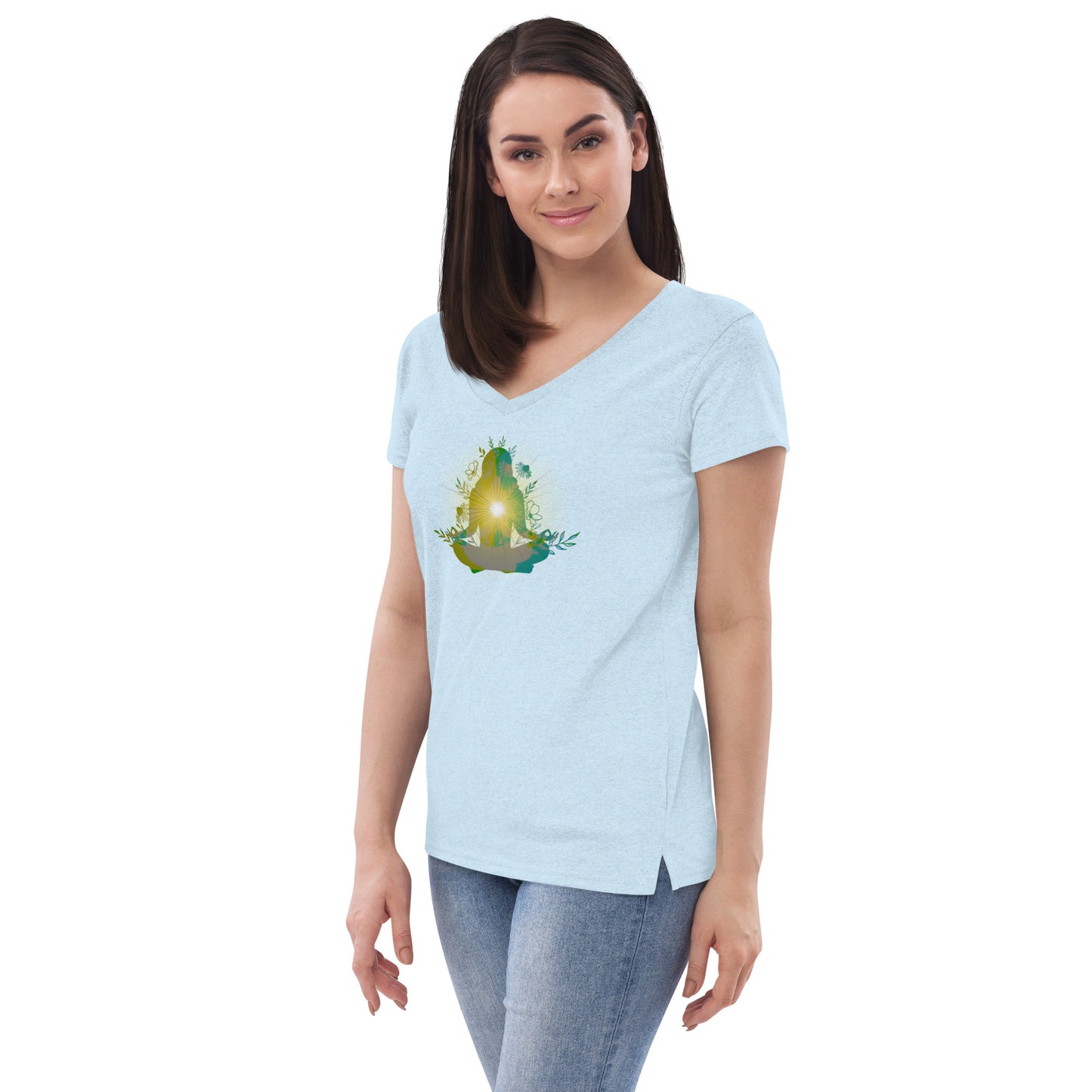Peace and Harmony - Women’s recycled v-neck t-shirt