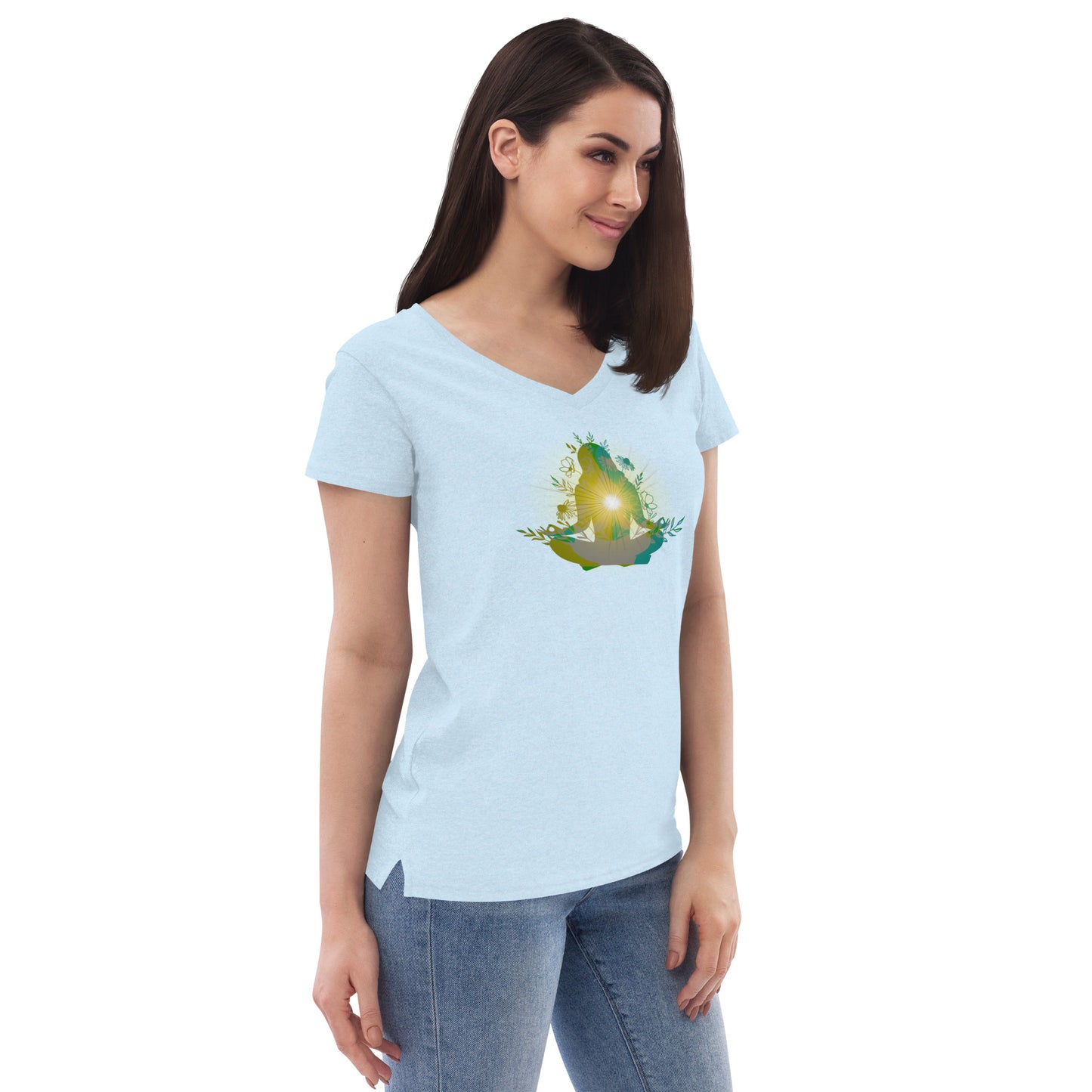 Peace and Harmony - Women’s recycled v-neck t-shirt