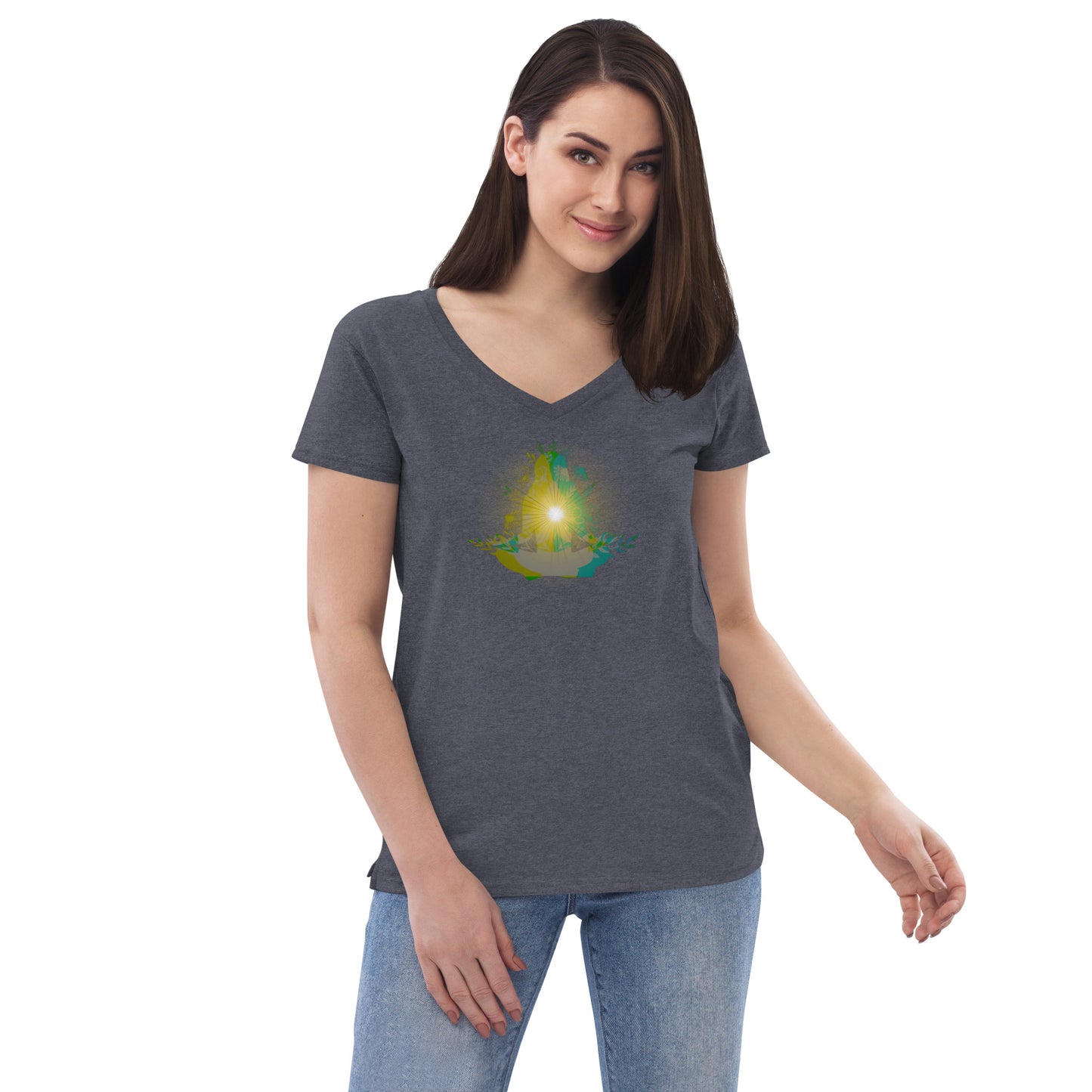 Peace and Harmony - Women’s recycled v-neck t-shirt