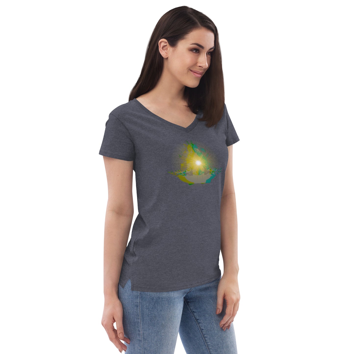 Peace and Harmony - Women’s recycled v-neck t-shirt