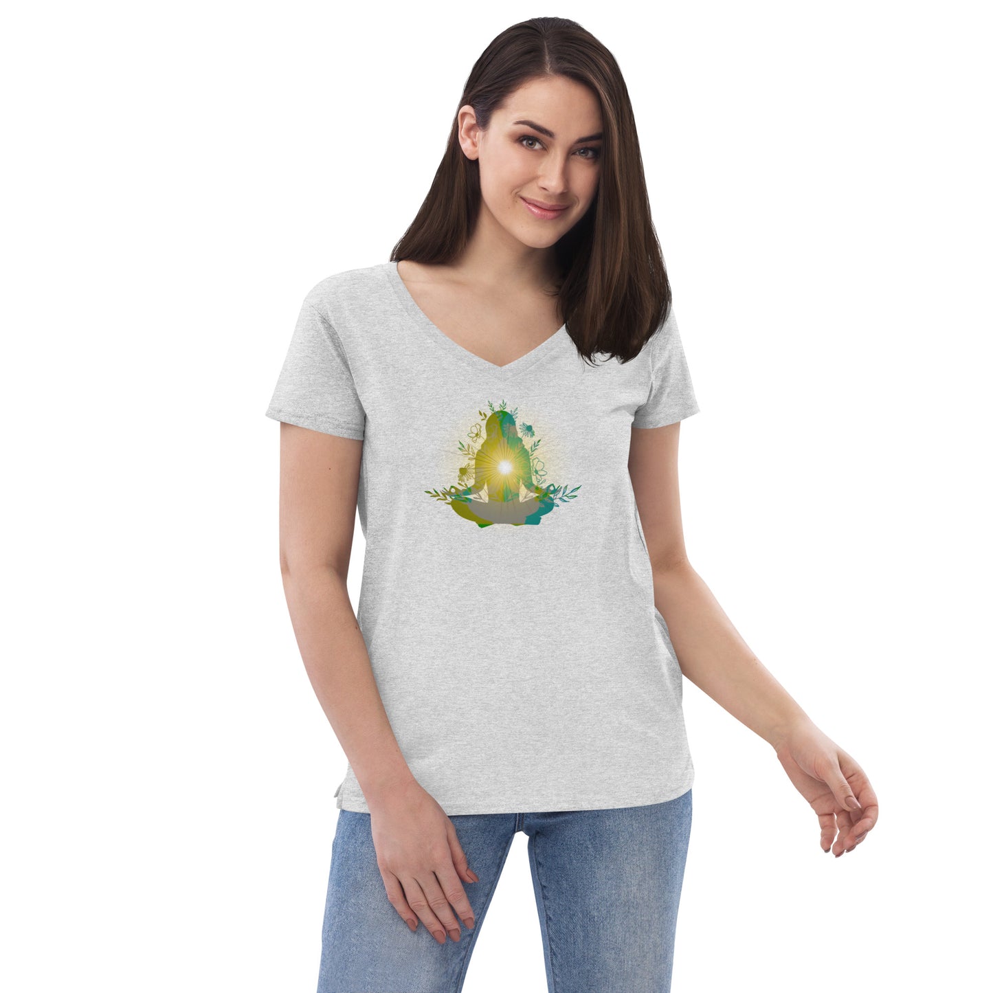 Peace and Harmony - Women’s recycled v-neck t-shirt
