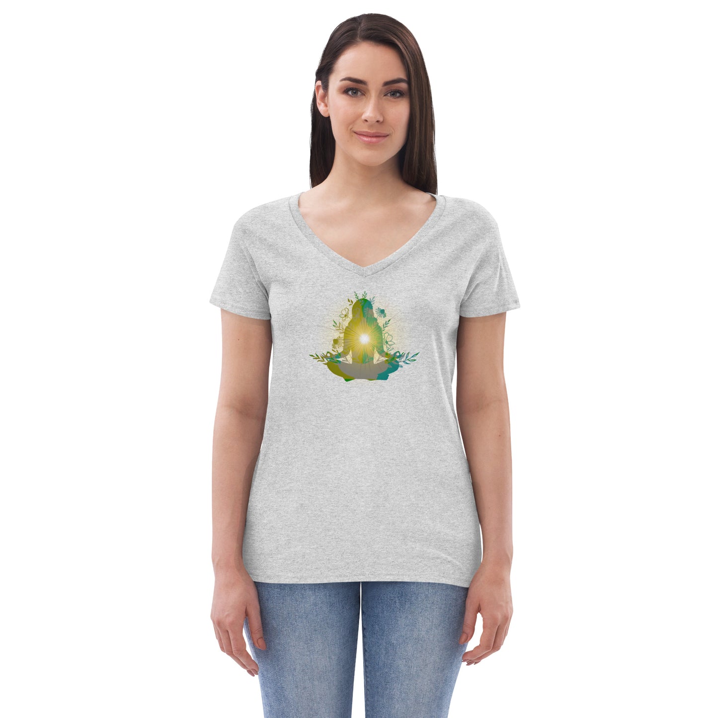Peace and Harmony - Women’s recycled v-neck t-shirt