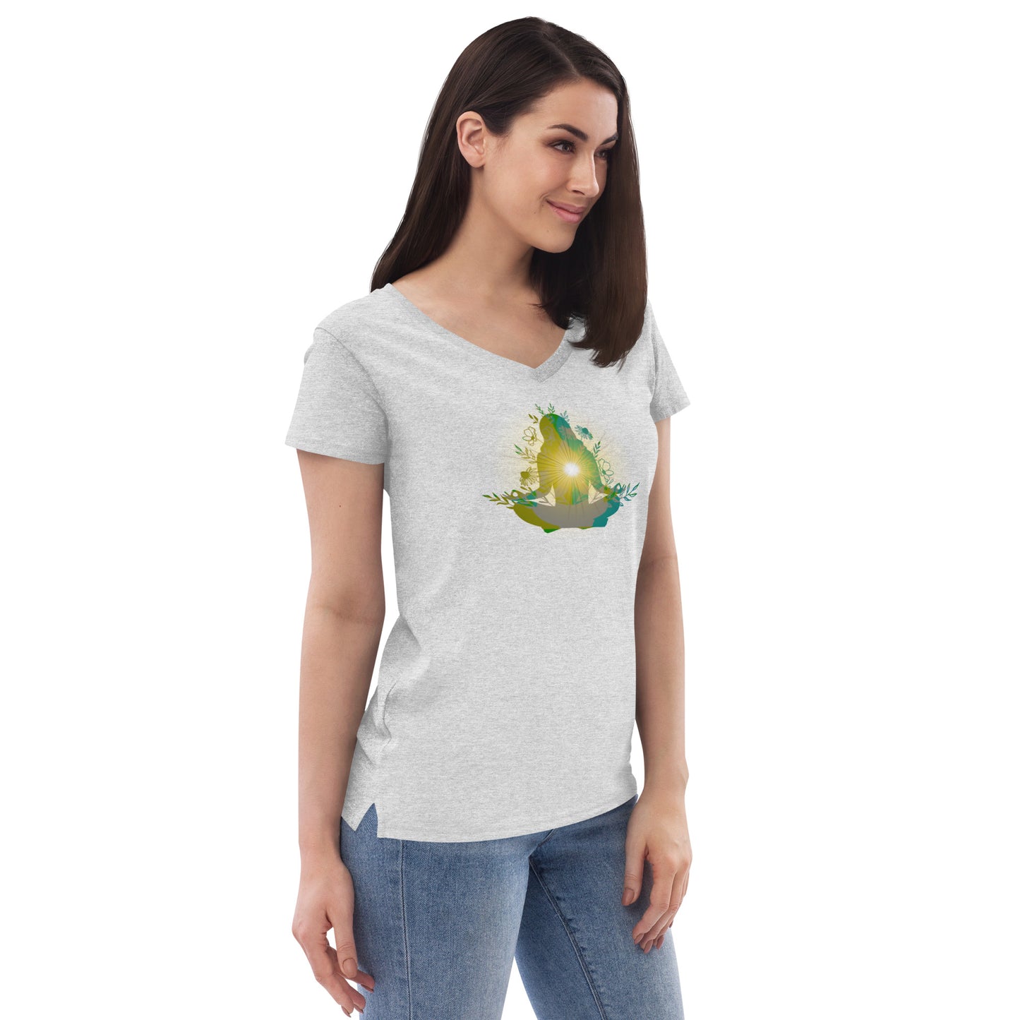 Peace and Harmony - Women’s recycled v-neck t-shirt